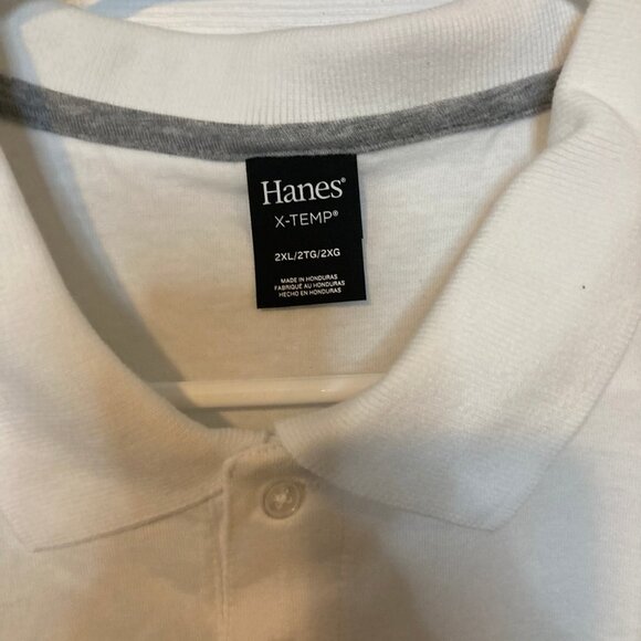 Hanes X-Temp collared white shirt - Picture 3 of 4